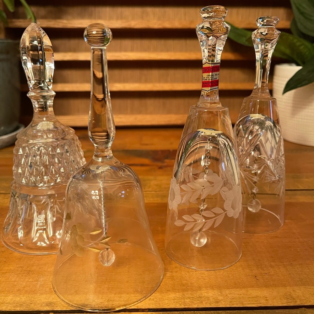 Vintage Crystal Glass bells